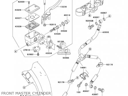 FRONT MASTER CYLINDER - VN1500P1 VULCAN 1500 MEANSTREAK 2002 USA CALIFORNIA CANADA