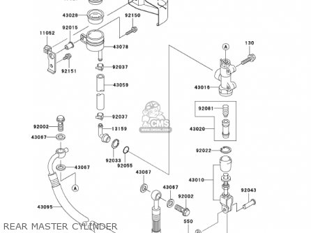 REAR MASTER CYLINDER - VN1500P1 VULCAN 1500 MEANSTREAK 2002 USA CALIFORNIA CANADA