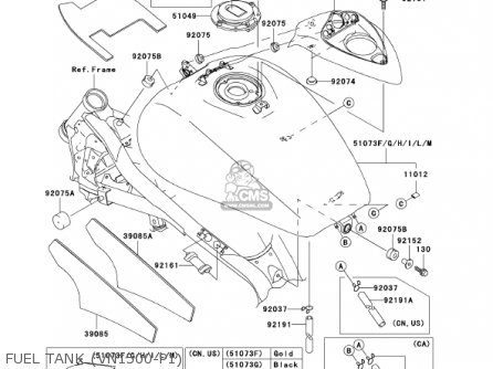 FUEL TANK (VN1500-P1) - VN1500P1 VULCAN 1500 MEANSTREAK 2002 USA CALIFORNIA CANADA