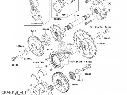 CRANKSHAFT - VN1500P1 VULCAN 1500 MEANSTREAK 2002 USA CALIFORNIA CANADA