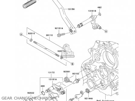 GEAR CHANGE MECHANISM - VN1500P1 VULCAN 1500 MEANSTREAK 2002 USA CALIFORNIA CANADA