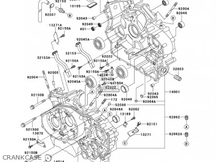 CRANKCASE - VN1500P1 VULCAN 1500 MEANSTREAK 2002 USA CALIFORNIA CANADA