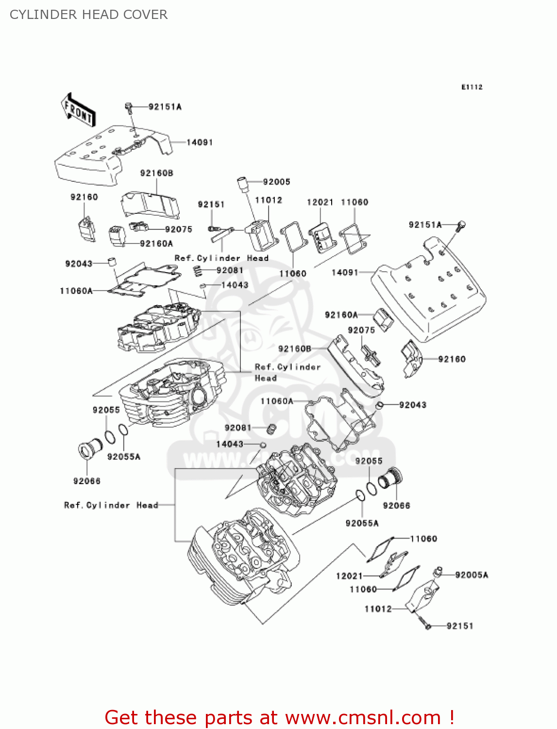 CYLINDER HEAD COVER VN1500P2 VULCAN 1500 MEANSTREAK 2003 USA CALIFORNIA CANADA