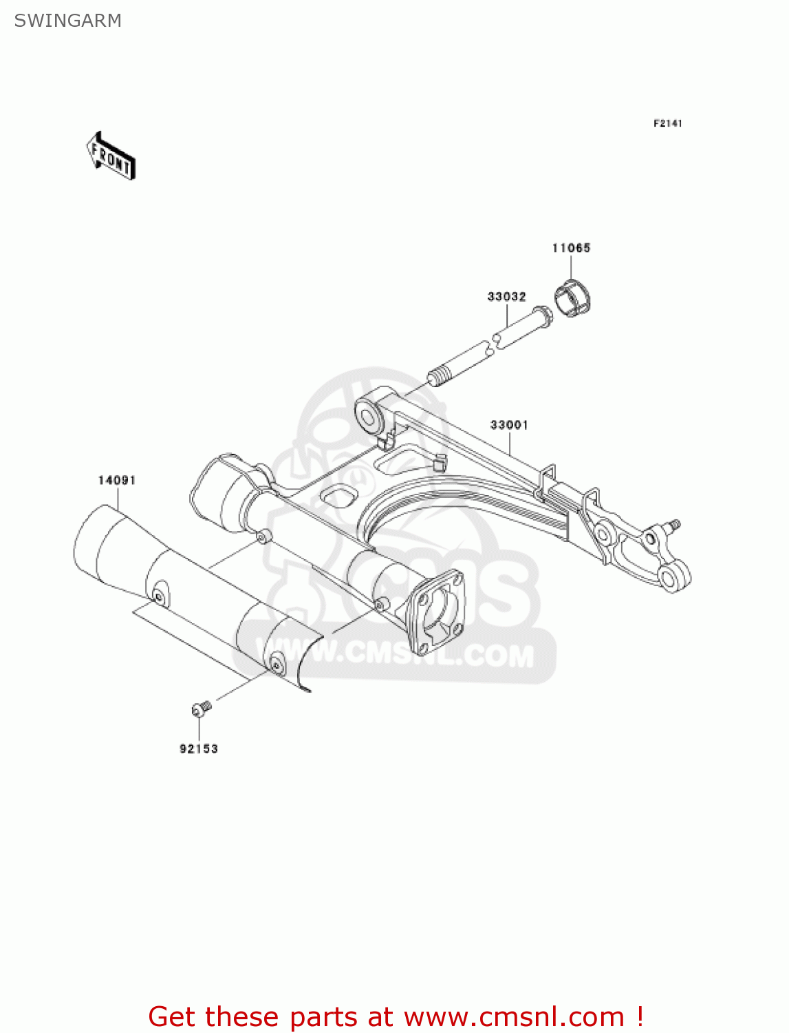 SWINGARM VN1500P2 VULCAN 1500 MEANSTREAK 2003 USA CALIFORNIA CANADA