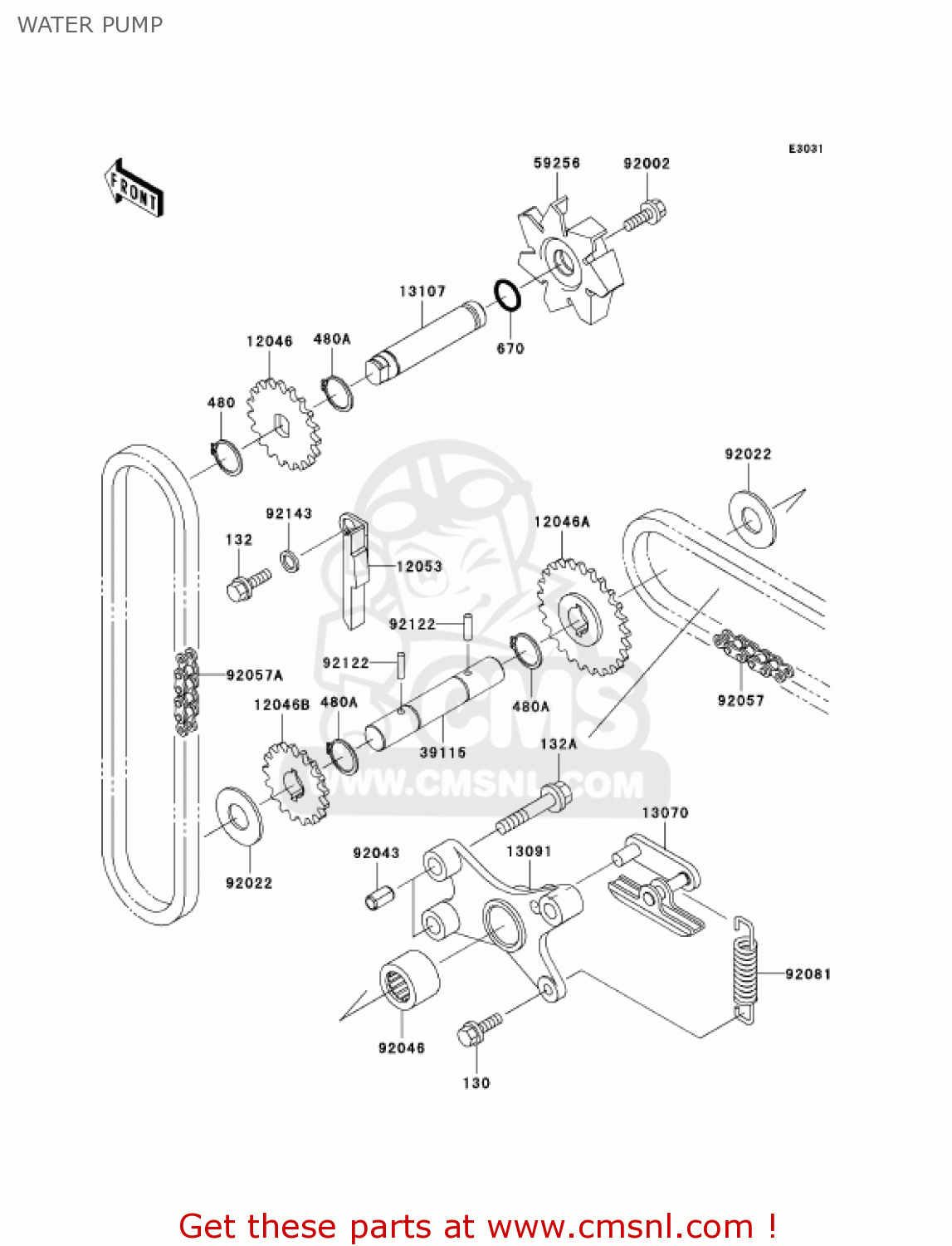 WATER PUMP VN1500P2 VULCAN 1500 MEANSTREAK 2003 USA CALIFORNIA CANADA
