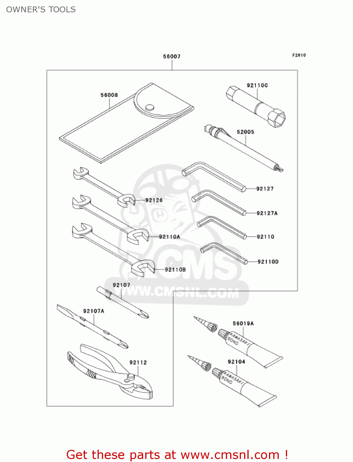 OWNER'S TOOLS VN1500P2 VULCAN 1500 MEANSTREAK 2003 USA CALIFORNIA CANADA