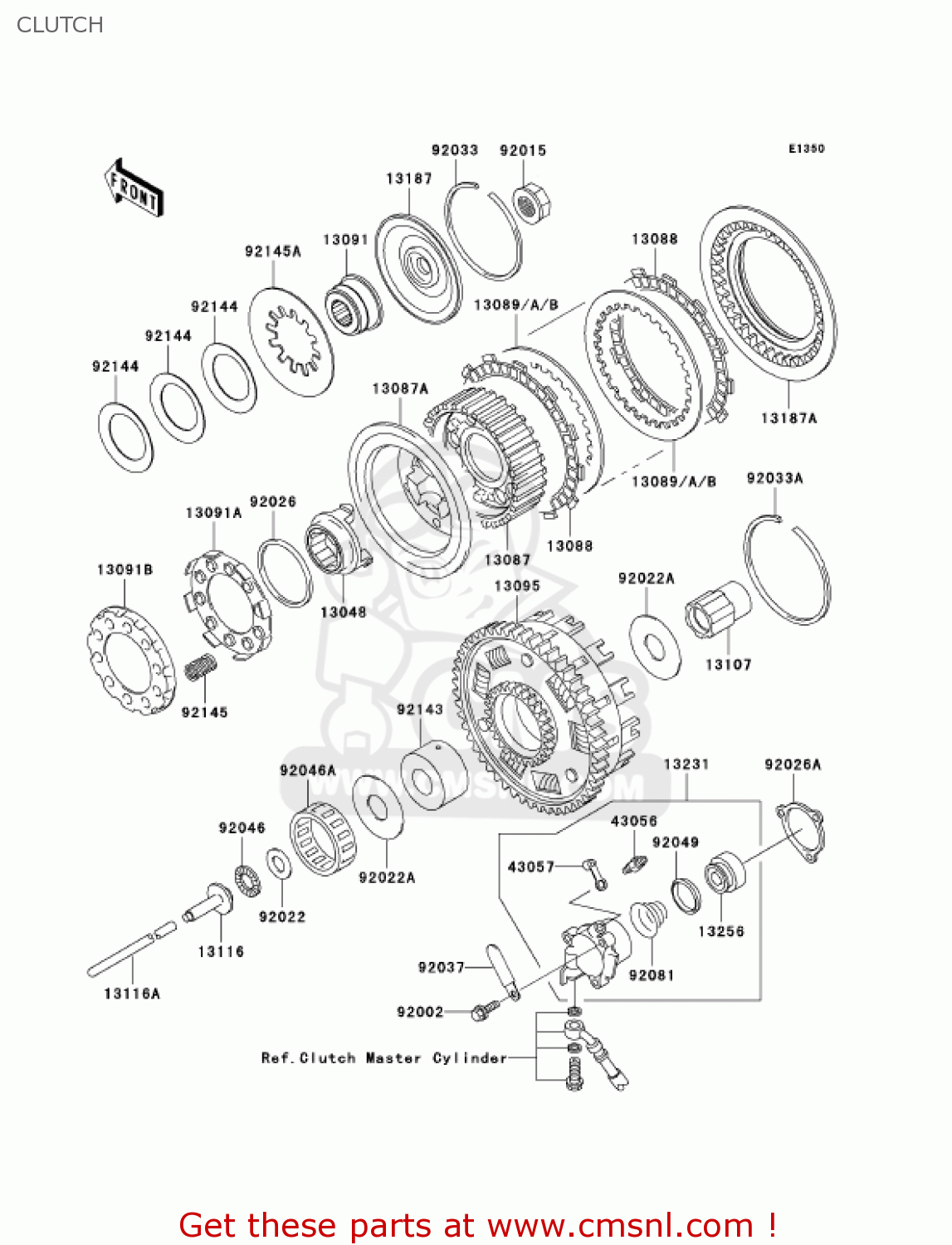 CLUTCH VN1500P2 VULCAN 1500 MEANSTREAK 2003 USA CALIFORNIA CANADA