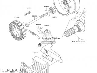 GENERATOR - VN1500P2 VULCAN 1500 MEANSTREAK 2003 USA CALIFORNIA CANADA