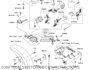 IGNITION SWITCH/LOCKS/REFLECTORS - VN1500P2 VULCAN 1500 MEANSTREAK 2003 USA CALIFORNIA CANADA