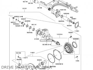 DRIVE SHAFT/FINAL GEAR - VN1500P2 VULCAN 1500 MEANSTREAK 2003 USA CALIFORNIA CANADA