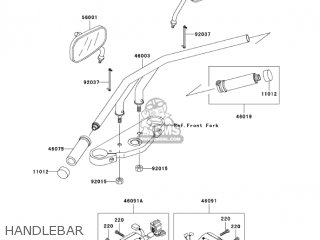 HANDLEBAR - VN1500P2 VULCAN 1500 MEANSTREAK 2003 USA CALIFORNIA CANADA