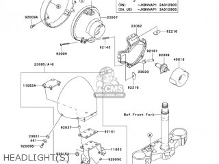 HEADLIGHT(S) - VN1500P2 VULCAN 1500 MEANSTREAK 2003 USA CALIFORNIA CANADA