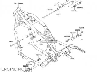 ENGINE MOUNT - VN1500P2 VULCAN 1500 MEANSTREAK 2003 USA CALIFORNIA CANADA