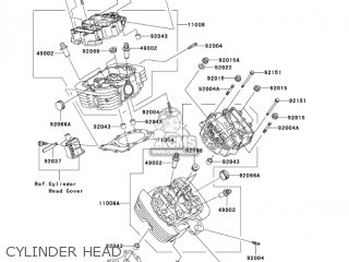 CYLINDER HEAD - VN1500P2 VULCAN 1500 MEANSTREAK 2003 USA CALIFORNIA CANADA
