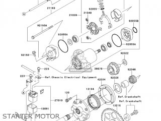 STARTER MOTOR - VN1500P2 VULCAN 1500 MEANSTREAK 2003 USA CALIFORNIA CANADA