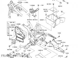 FRAME FITTINGS - VN1500P2 VULCAN 1500 MEANSTREAK 2003 USA CALIFORNIA CANADA