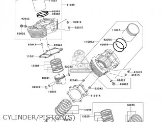 CYLINDER/PISTON(S) - VN1500P2 VULCAN 1500 MEANSTREAK 2003 USA CALIFORNIA CANADA
