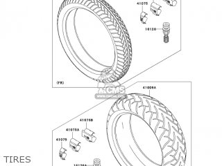 TIRES - VN1500P2 VULCAN 1500 MEANSTREAK 2003 USA CALIFORNIA CANADA