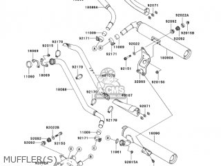 MUFFLER(S) - VN1500P2 VULCAN 1500 MEANSTREAK 2003 USA CALIFORNIA CANADA