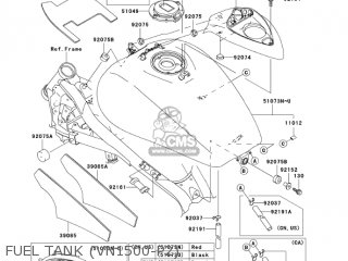FUEL TANK (VN1500-P2) - VN1500P2 VULCAN 1500 MEANSTREAK 2003 USA CALIFORNIA CANADA