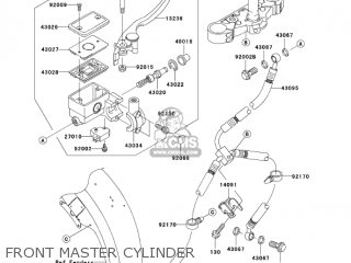 FRONT MASTER CYLINDER - VN1500P2 VULCAN 1500 MEANSTREAK 2003 USA CALIFORNIA CANADA