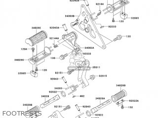 FOOTRESTS - VN1500P2 VULCAN 1500 MEANSTREAK 2003 USA CALIFORNIA CANADA