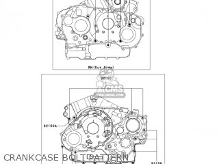 CRANKCASE BOLT PATTERN - VN1500P2 VULCAN 1500 MEANSTREAK 2003 USA CALIFORNIA CANADA