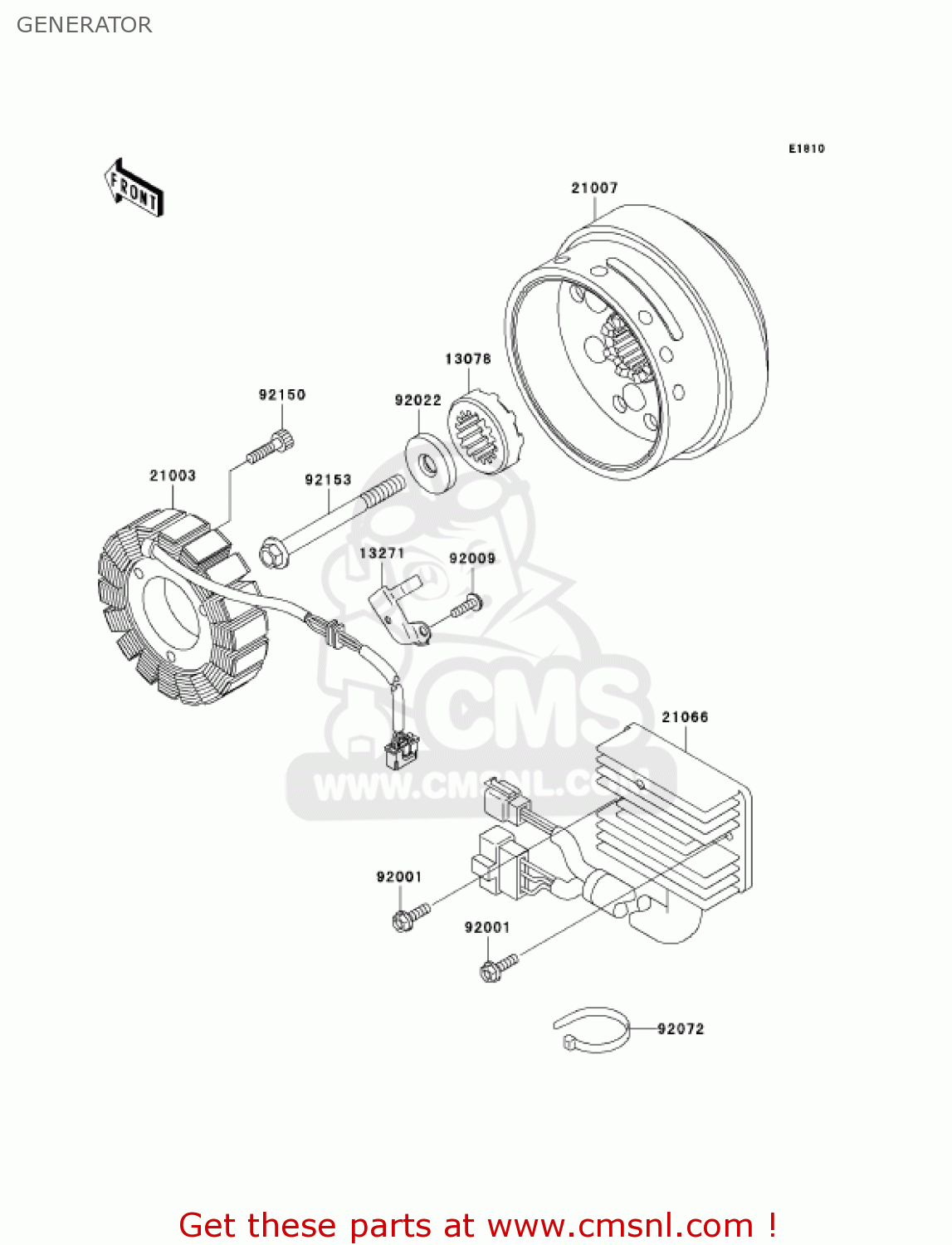 GENERATOR VN1500R1 VULCAN 1500 DRIFTER 2001 USA CALIFORNIA CANADA
