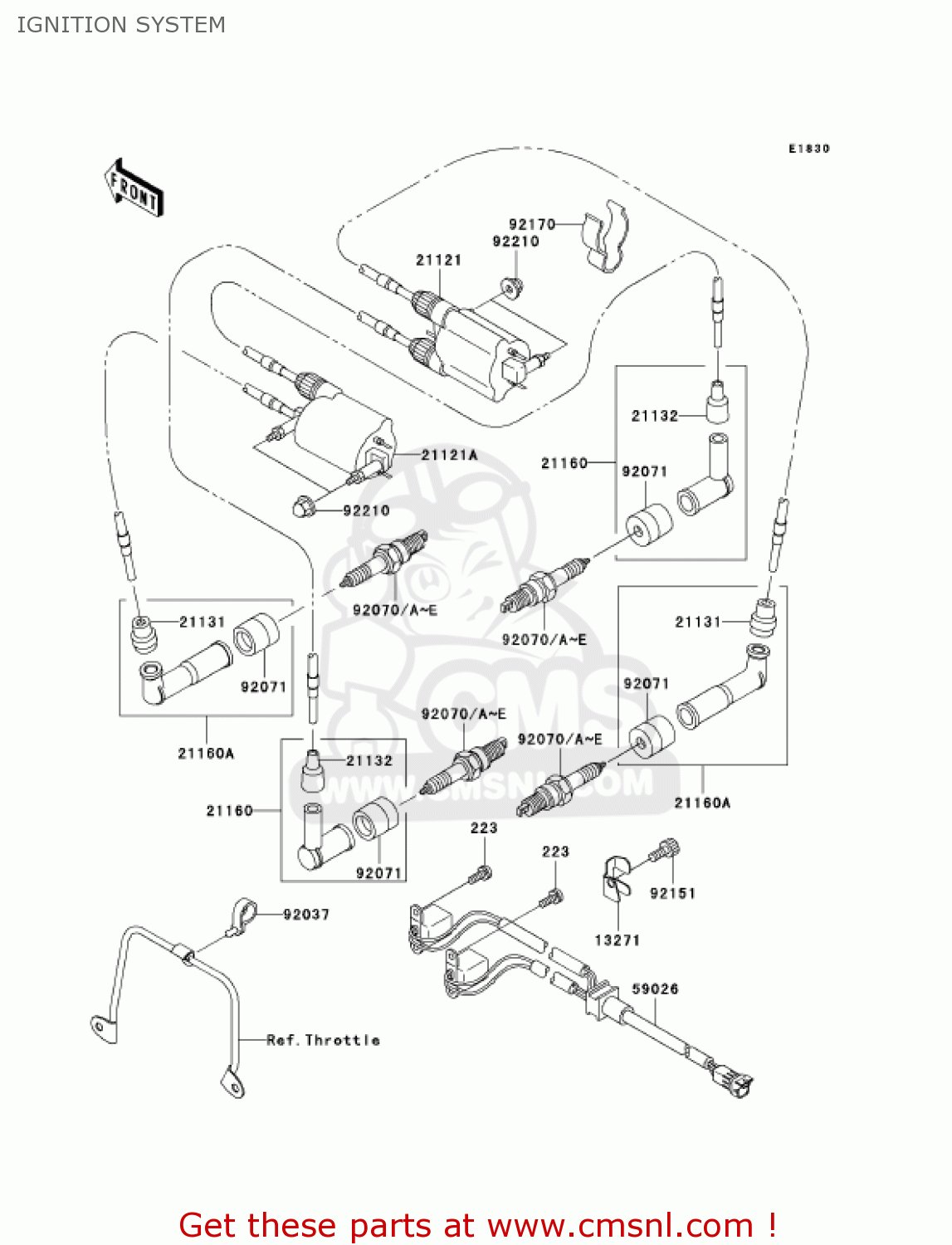 IGNITION SYSTEM VN1500R1 VULCAN 1500 DRIFTER 2001 USA CALIFORNIA CANADA
