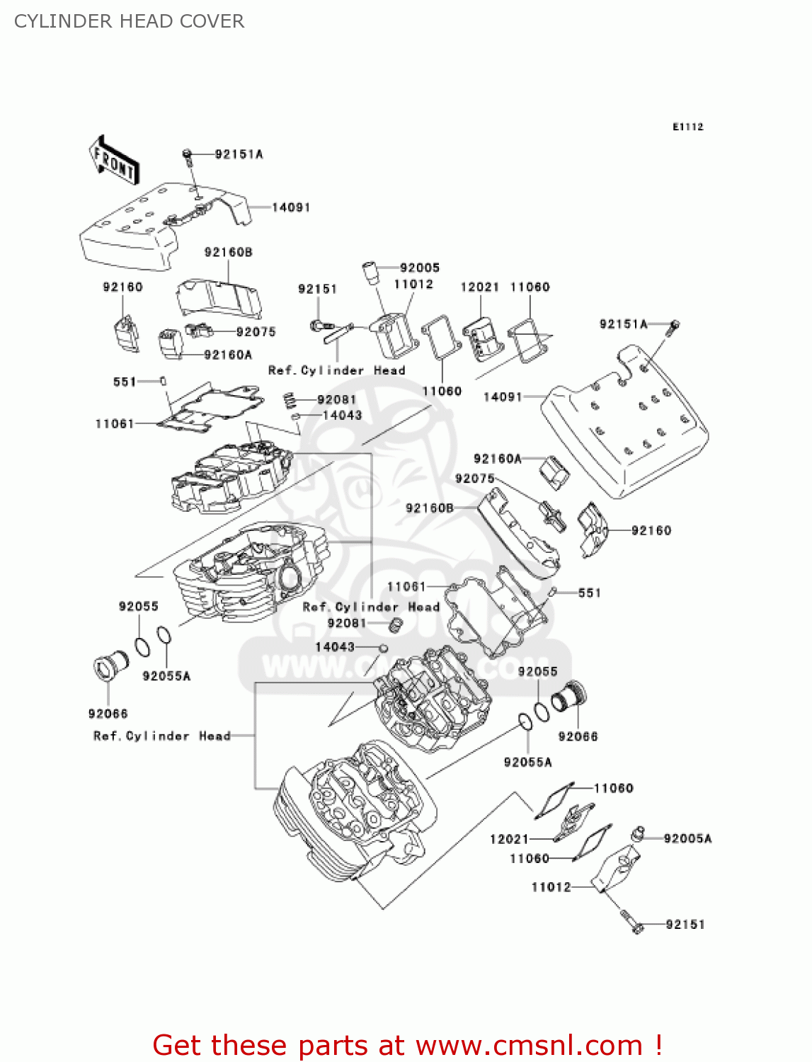 CYLINDER HEAD COVER VN1500R1 VULCAN 1500 DRIFTER 2001 USA CALIFORNIA CANADA