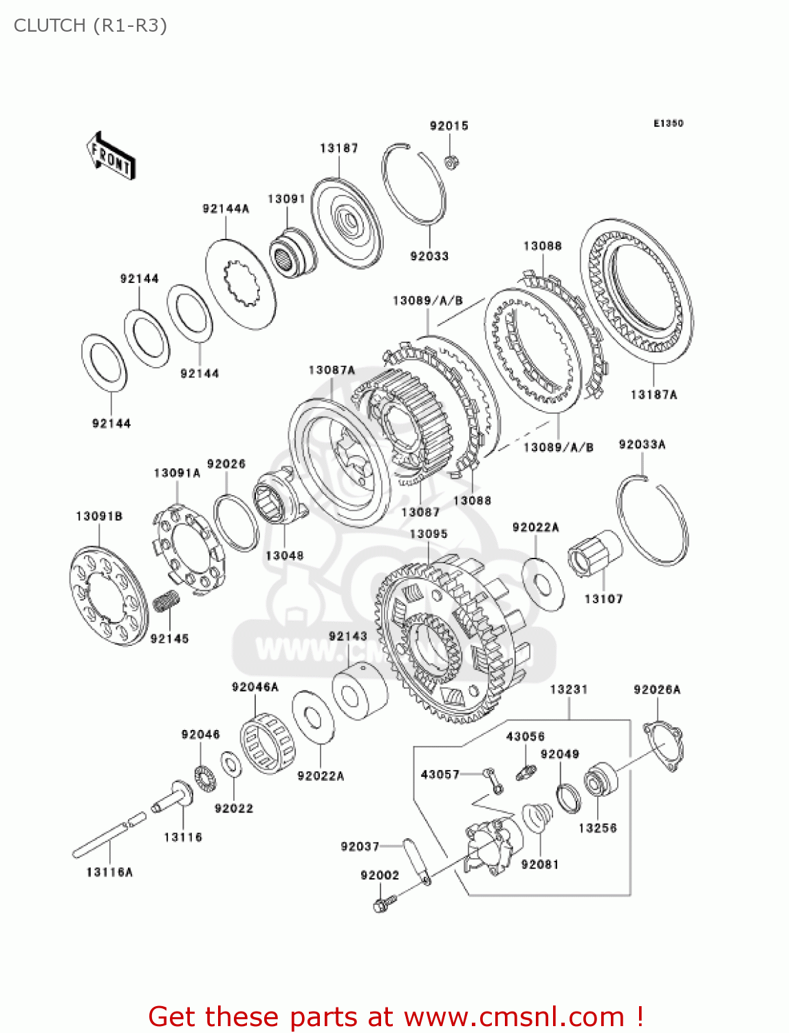 CLUTCH (R1-R3) VN1500R1 VULCAN 1500 DRIFTER 2001 USA CALIFORNIA CANADA