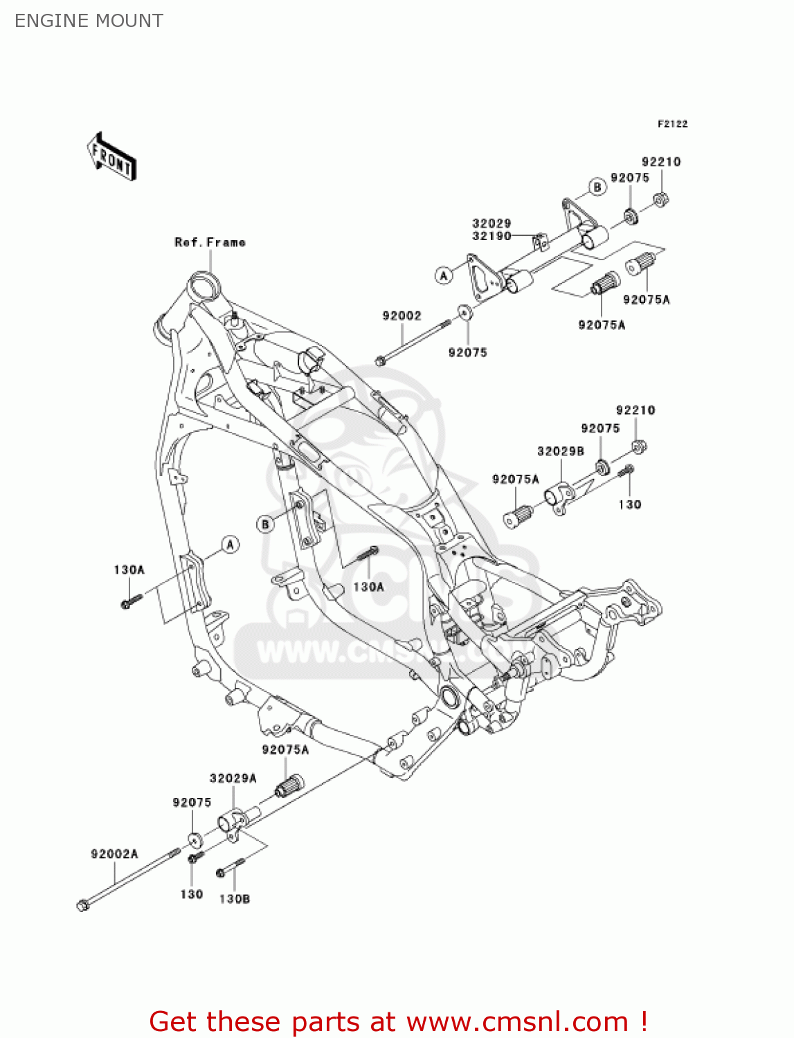 ENGINE MOUNT VN1500R1 VULCAN 1500 DRIFTER 2001 USA CALIFORNIA CANADA