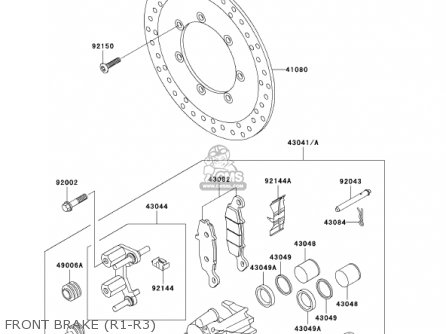 FRONT BRAKE (R1-R3) - VN1500R1 VULCAN 1500 DRIFTER 2001 USA CALIFORNIA CANADA