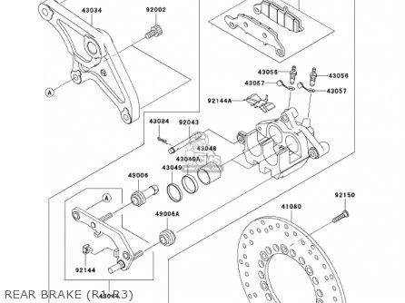 REAR BRAKE (R1-R3) - VN1500R1 VULCAN 1500 DRIFTER 2001 USA CALIFORNIA CANADA