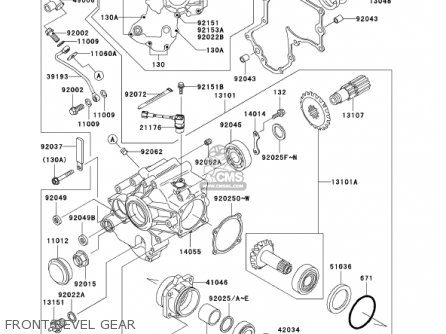 FRONT BEVEL GEAR - VN1500R1 VULCAN 1500 DRIFTER 2001 USA CALIFORNIA CANADA