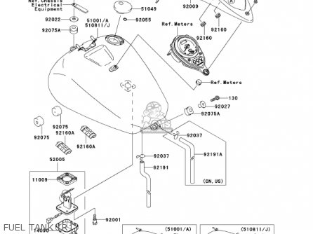 FUEL TANK (R1) - VN1500R1 VULCAN 1500 DRIFTER 2001 USA CALIFORNIA CANADA