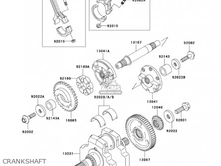 CRANKSHAFT - VN1500R1 VULCAN 1500 DRIFTER 2001 USA CALIFORNIA CANADA