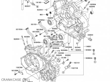 CRANKCASE (R1) - VN1500R1 VULCAN 1500 DRIFTER 2001 USA CALIFORNIA CANADA