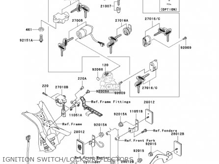 IGNITION SWITCH/LOCKS/REFLECTORS - VN1500R1 VULCAN 1500 DRIFTER 2001 USA CALIFORNIA CANADA