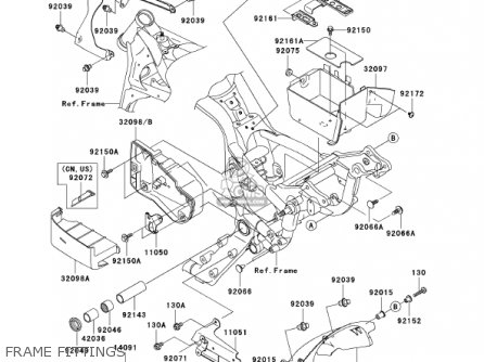 FRAME FITTINGS - VN1500R1 VULCAN 1500 DRIFTER 2001 USA CALIFORNIA CANADA