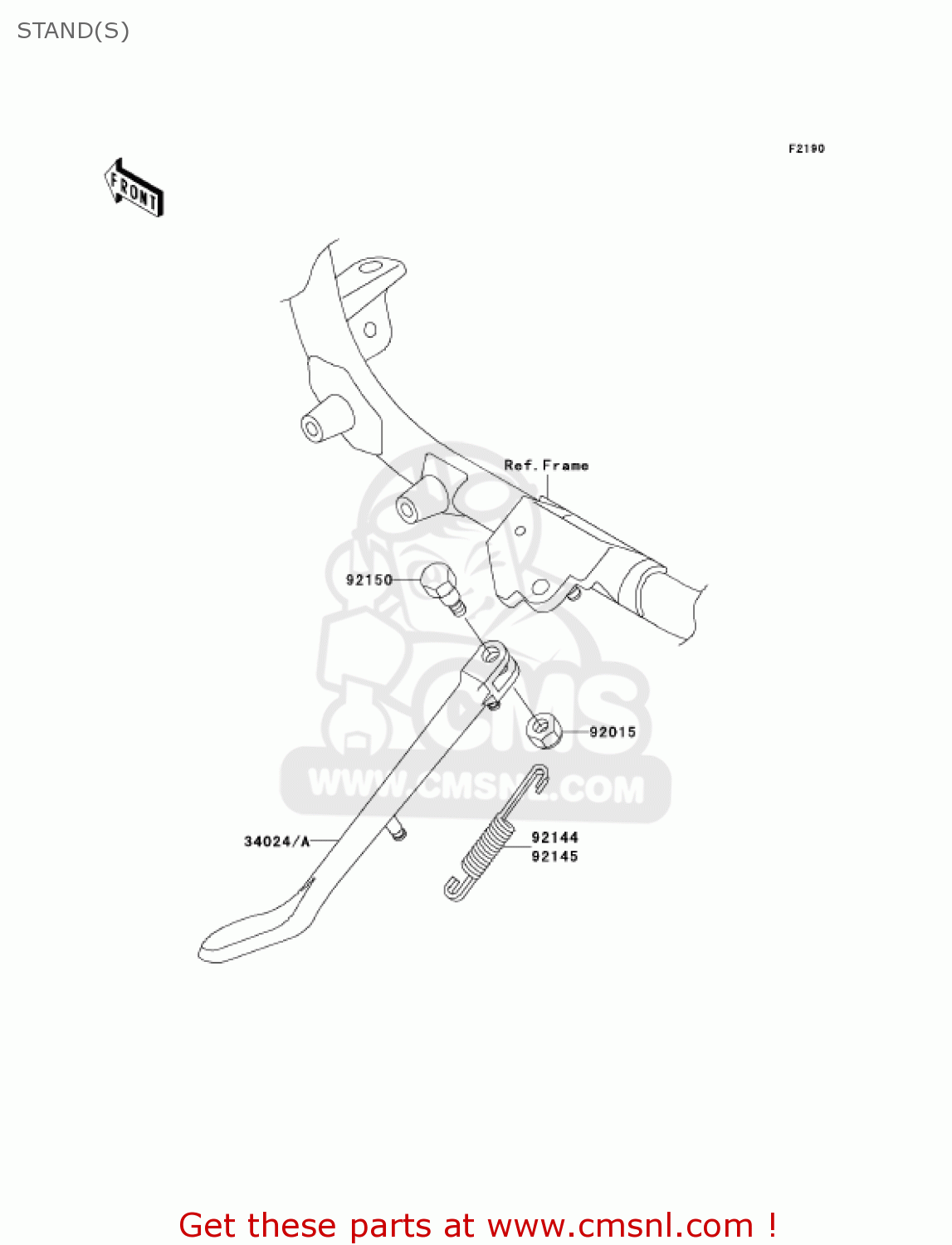 STAND(S) VN1500R2 VULCAN 1500 DRIFTER 2002 USA CALIFORNIA CANADA