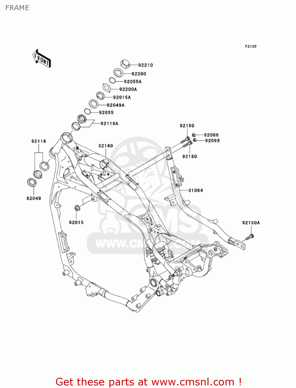 FRAME VN1500R2 VULCAN 1500 DRIFTER 2002 USA CALIFORNIA CANADA