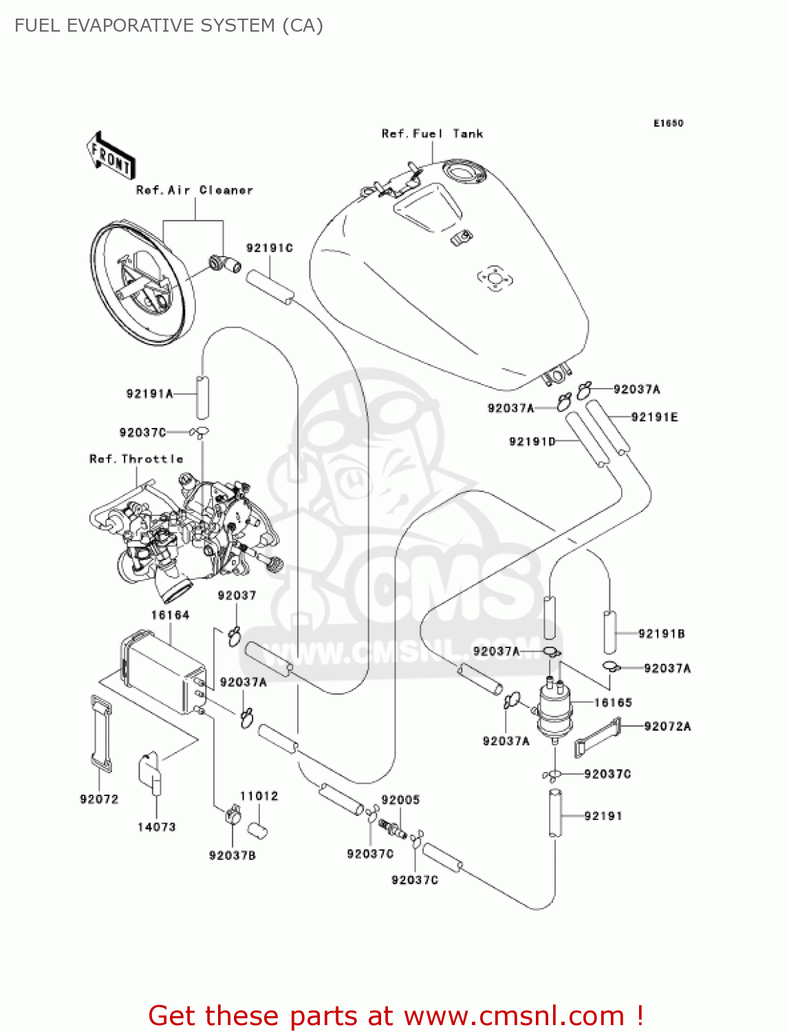 FUEL EVAPORATIVE SYSTEM (CA) VN1500R2 VULCAN 1500 DRIFTER 2002 USA CALIFORNIA CANADA