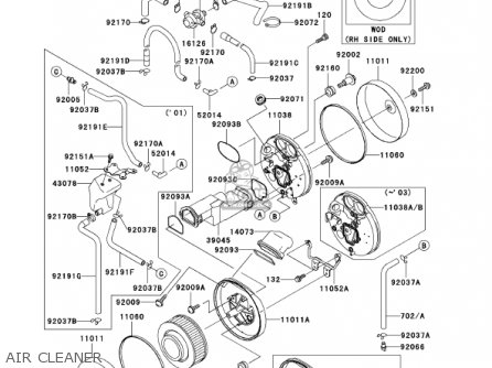 AIR CLEANER - VN1500R2 VULCAN 1500 DRIFTER 2002 USA CALIFORNIA CANADA