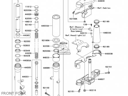 FRONT FORK - VN1500R2 VULCAN 1500 DRIFTER 2002 USA CALIFORNIA CANADA