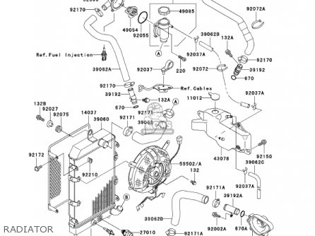 RADIATOR - VN1500R2 VULCAN 1500 DRIFTER 2002 USA CALIFORNIA CANADA