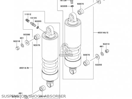 SUSPENSION/SHOCK ABSORBER - VN1500R2 VULCAN 1500 DRIFTER 2002 USA CALIFORNIA CANADA