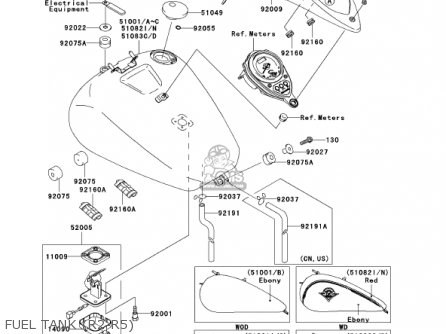 FUEL TANK (R2-R5) - VN1500R2 VULCAN 1500 DRIFTER 2002 USA CALIFORNIA CANADA