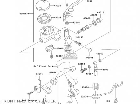 FRONT MASTER CYLINDER - VN1500R2 VULCAN 1500 DRIFTER 2002 USA CALIFORNIA CANADA