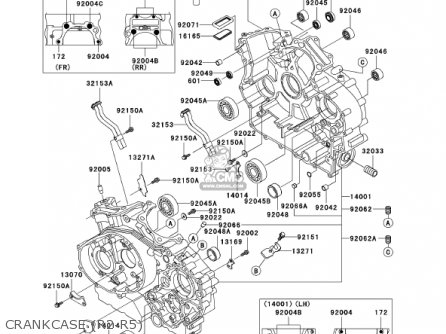 CRANKCASE (R2-R5) - VN1500R2 VULCAN 1500 DRIFTER 2002 USA CALIFORNIA CANADA